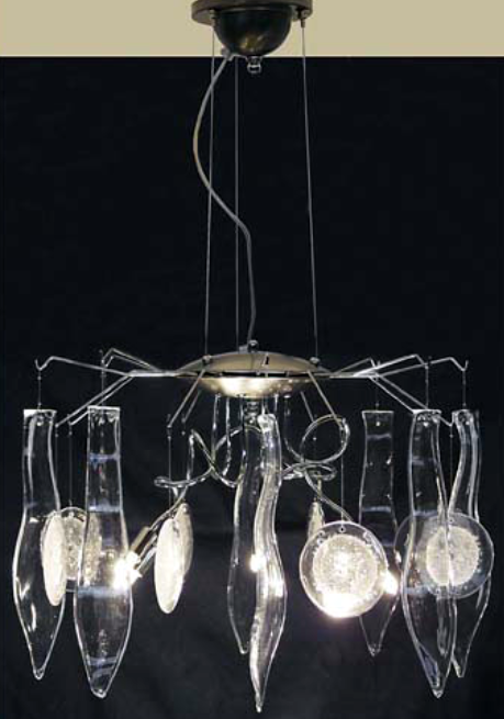 Freestyle Murano 6 Light Pendant - Ex-Display