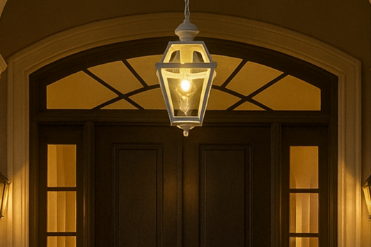 Matt White Hanging Lantern