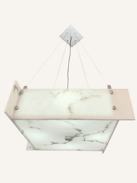 Alabaster Style Square Pendant (Ex-Display)