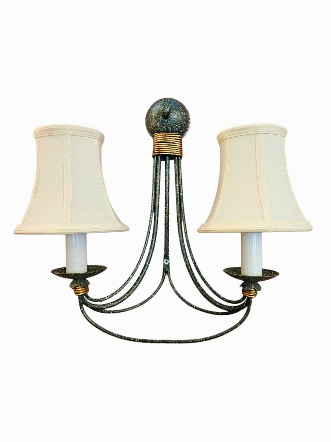 Verdi Green/Gold Painted Candelabra Wall - Ex-Display