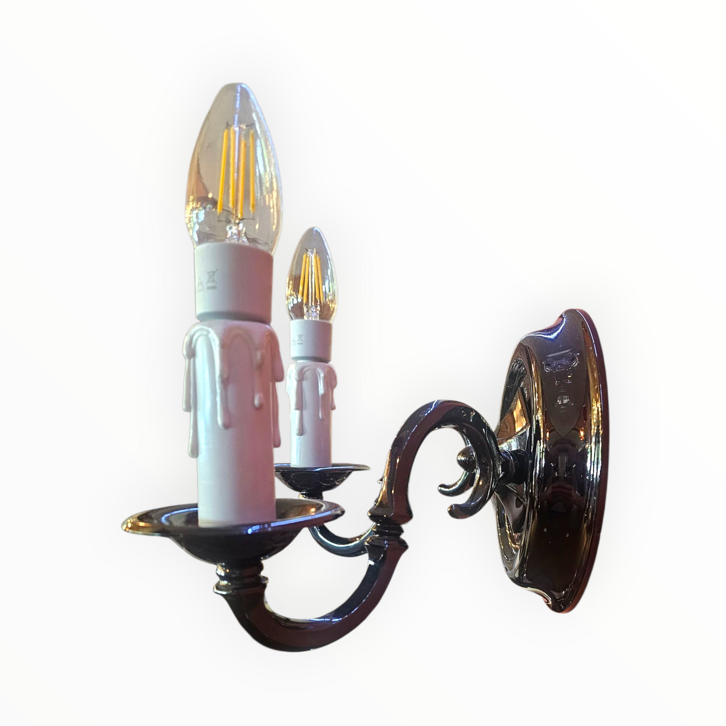 Gunmetal Finish Double Arm Candelabra - Ex-Display