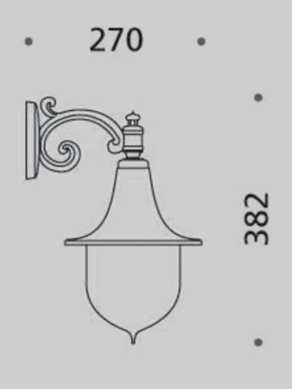 Patio Small Curved Arm Wall