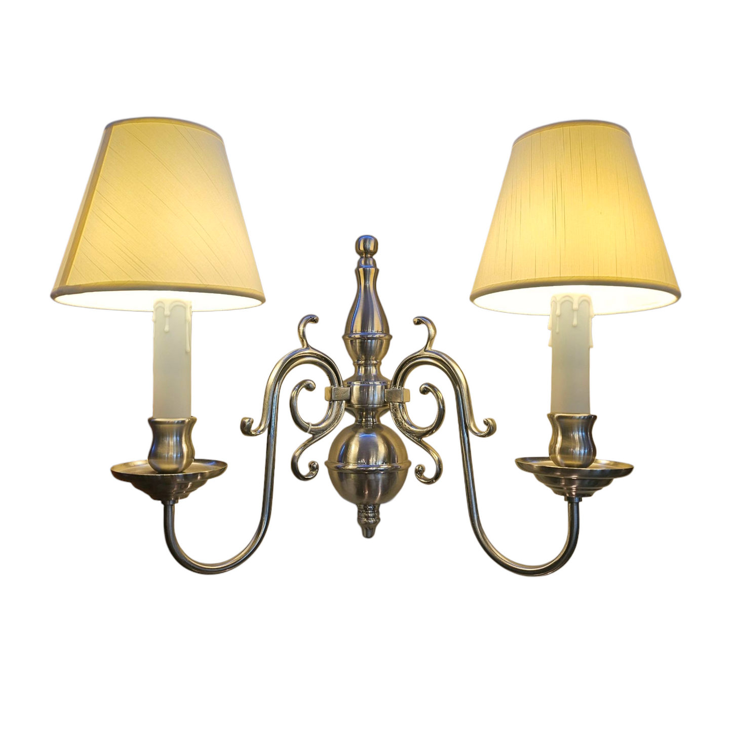 Satin Chrome 2 Light Candelabra- Ex-Display