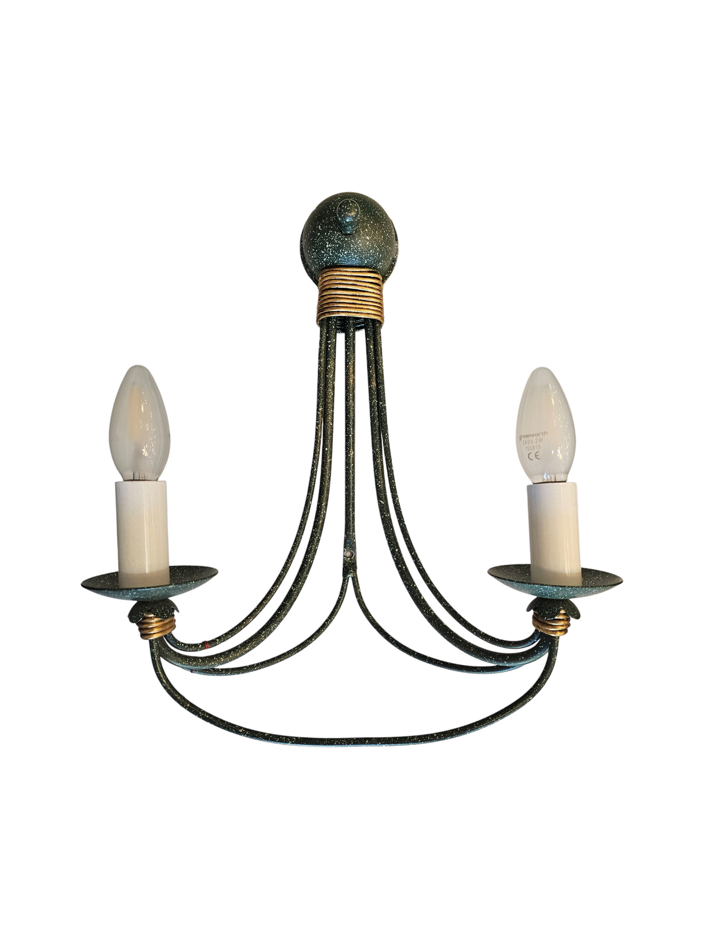 Verdi Green/Gold Painted Candelabra Wall - Ex-Display