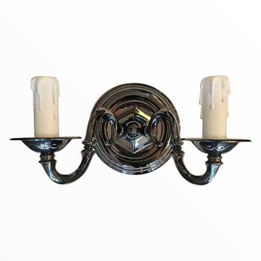 Gunmetal Finish Double Arm Candelabra - Ex-Display