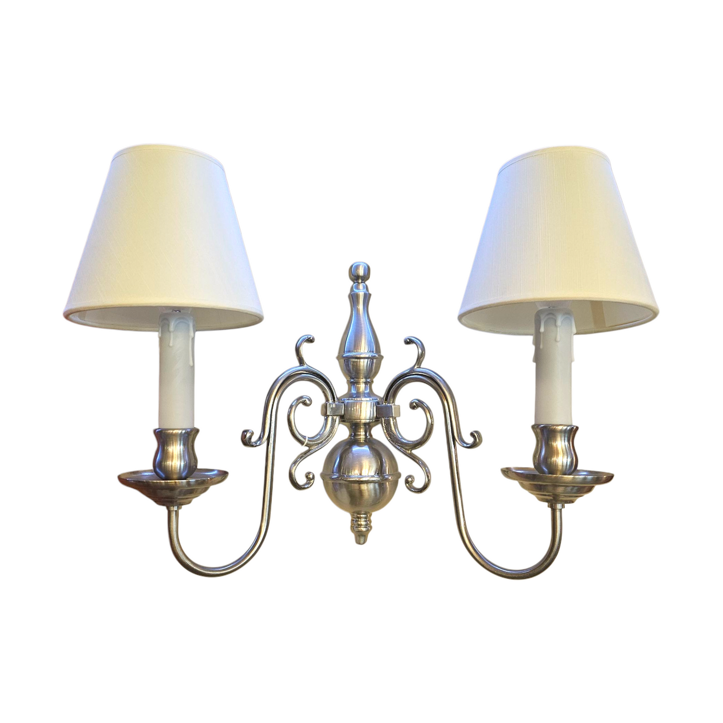 Satin Chrome 2 Light Candelabra- Ex-Display