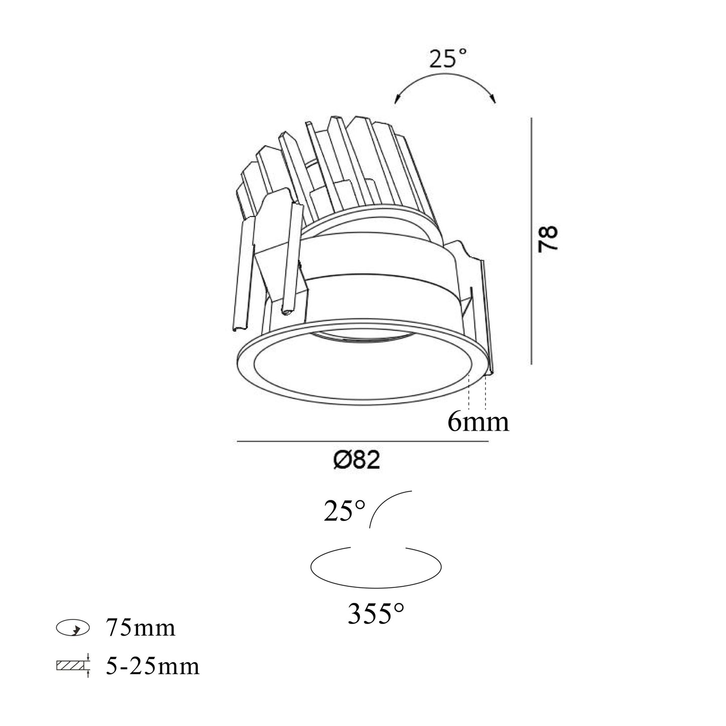Fuoco Round Trim CNC Adjustable