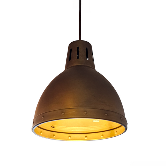 Aged Bronze Industrial Pendant - Ex-Display